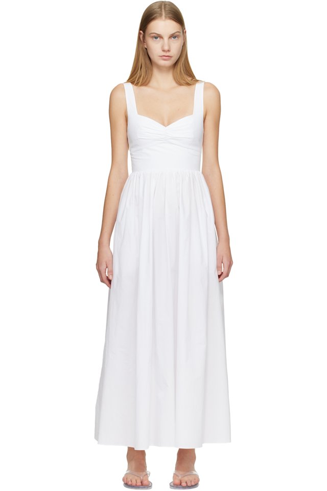 Matteau — White Bralette Midi Dress