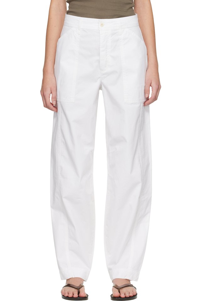 Matteau — White Relaxed Cargo Pants