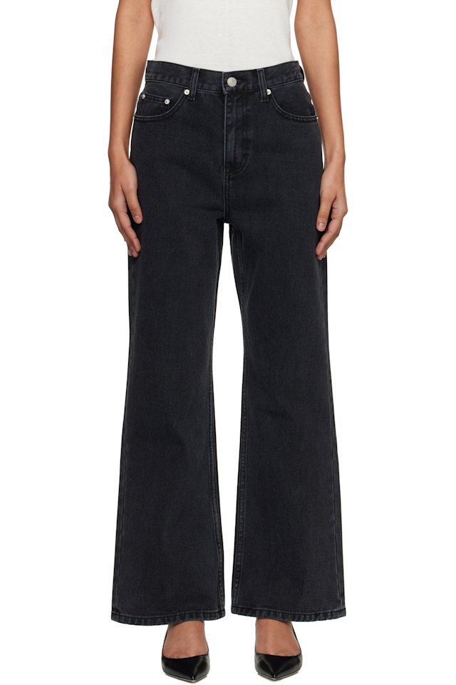 Dunst — Black Relaxed Flared Jeans