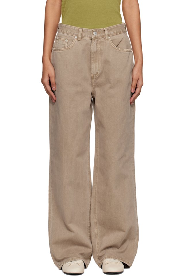 Dunst — Beige Relaxed Wide Jeans