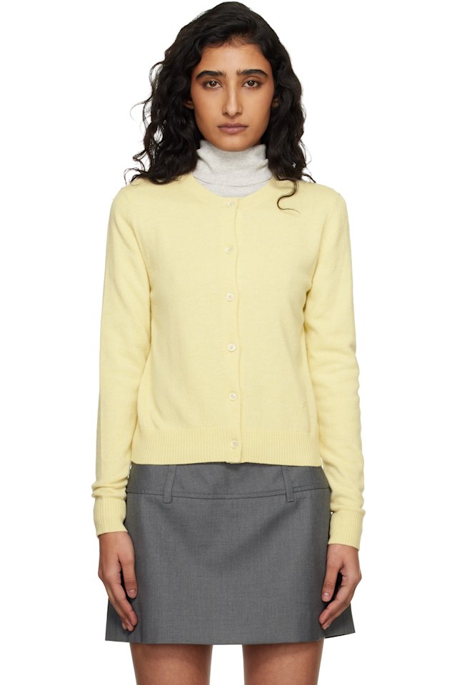 Dunst — Yellow Essential Crewneck Knit Cardigan