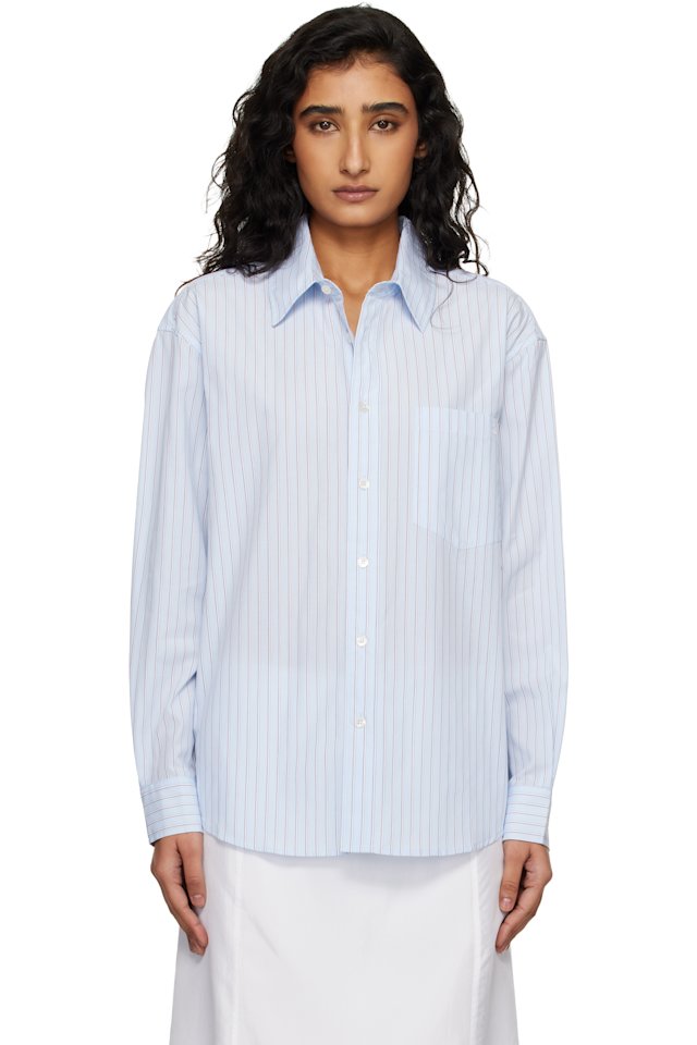 Dunst — Blue Oversized Striped Shirt