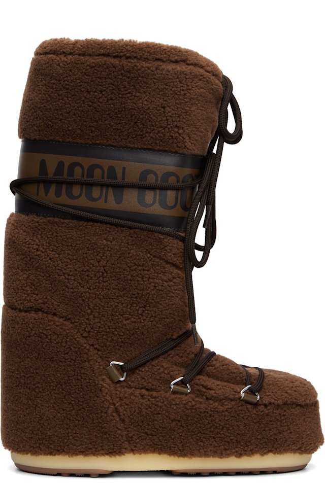 Moon Boot — Brown Icon Fleece Boots
