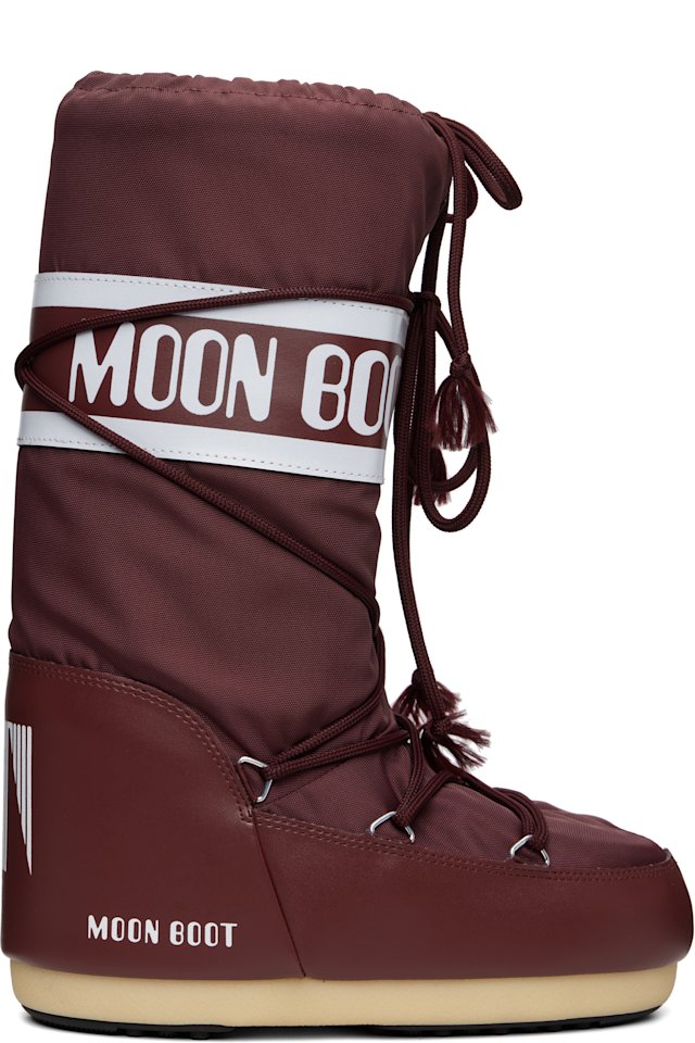 Moon Boot — Burgundy Icon Nylon Boots