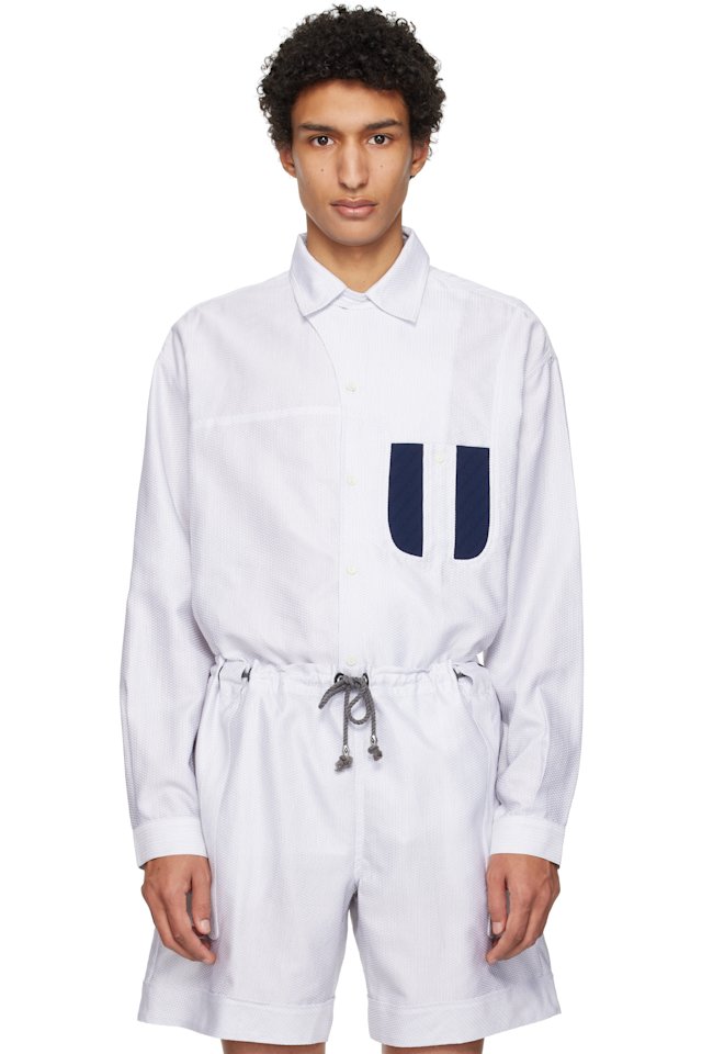 Kiko Kostadinov — White Veca Panelled Shirt