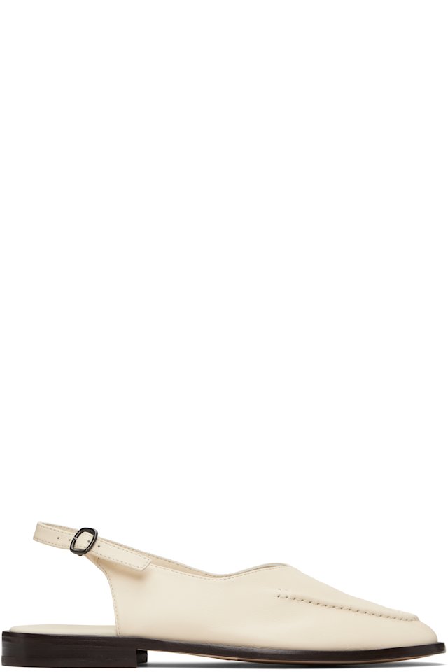 HEREU — Off-White Juliol Slingback Flats