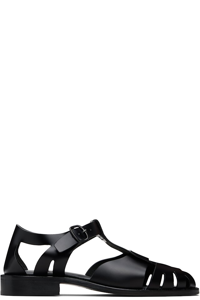HEREU — Black Pesca Sandals
