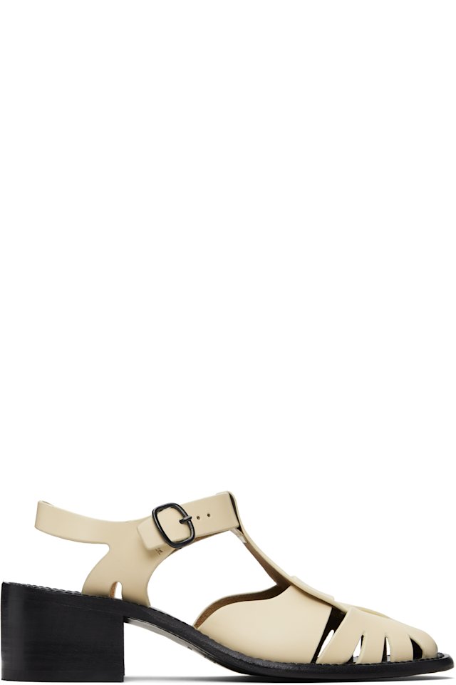 HEREU — Off-White Pesca Heeled Sandals