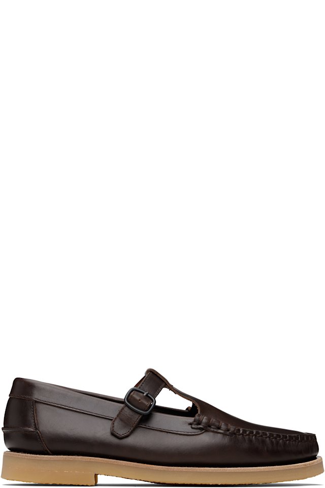 HEREU — Brown Alber Rubber Veg Tan Loafers