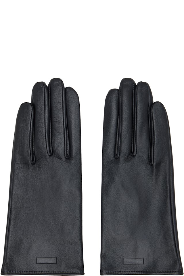 ssstein — Black Leather Gloves