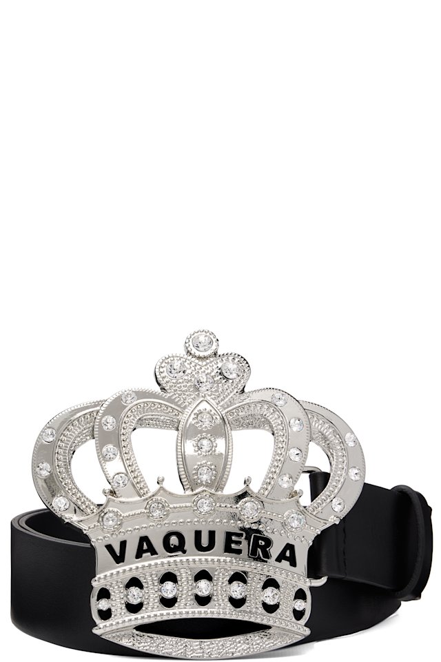 VAQUERA — Black Swarovski Crystal Crown Belt