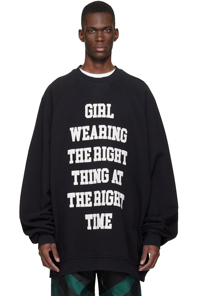 VAQUERA — Black Oversized Sweatshirt