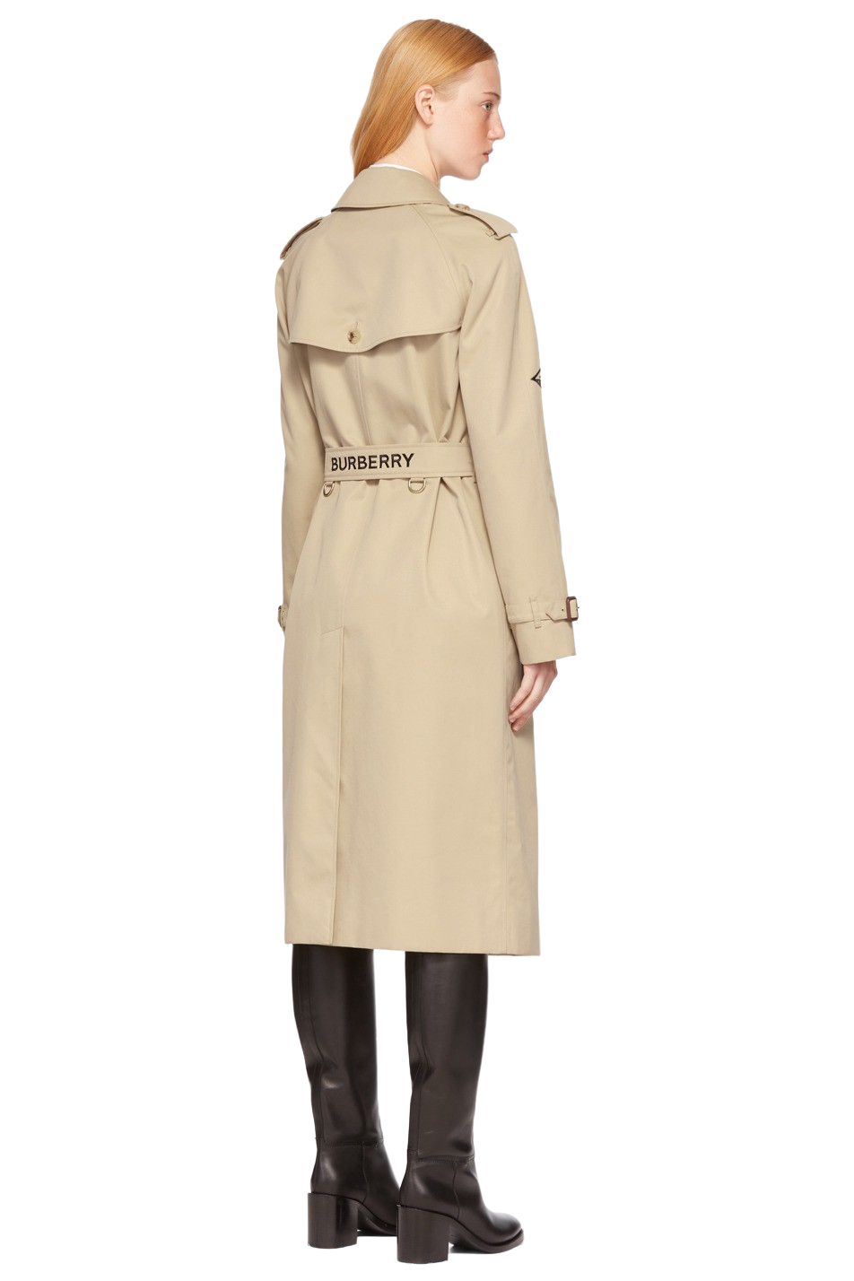 SSENSE Exclusive Beige Mythical Alphabet Embroidered Exploded Motif Trench Coat