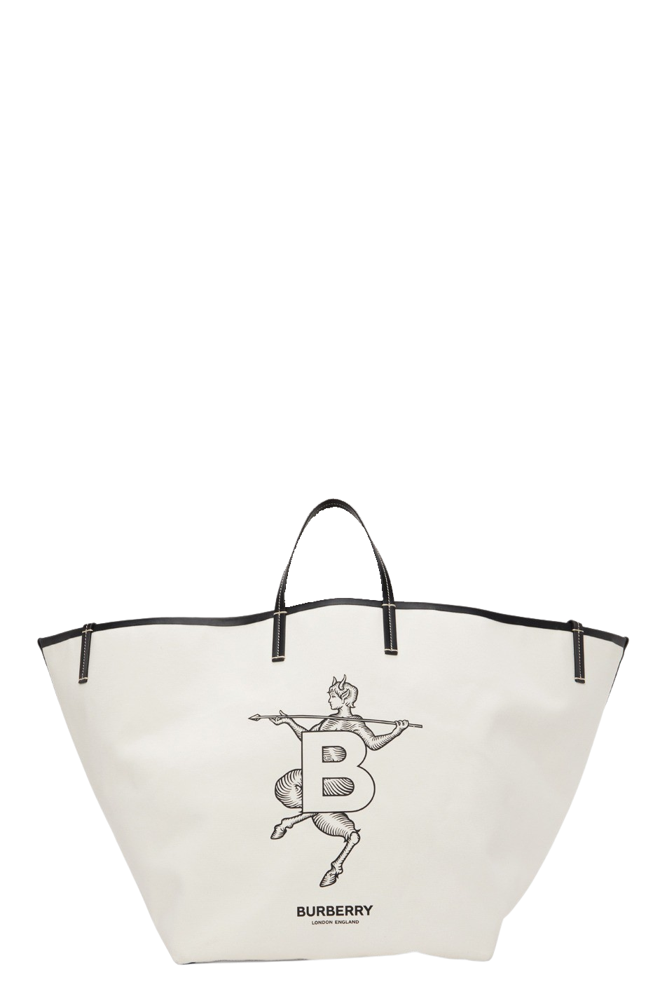 Burberry Society Tote Bag Large White/Black