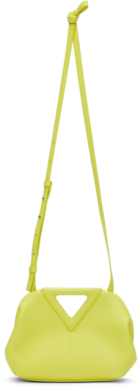 Bottega Veneta: Yellow Small V Clasp Bag | SSENSE