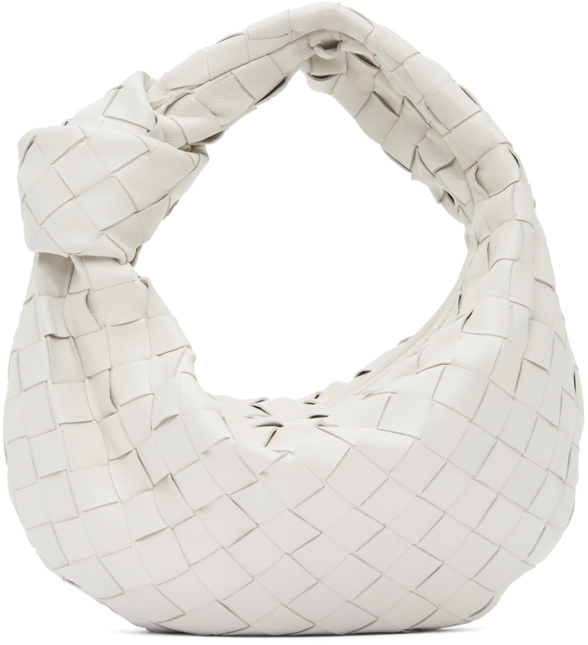 Bottega Veneta: White Mini Jodie Bag | SSENSE