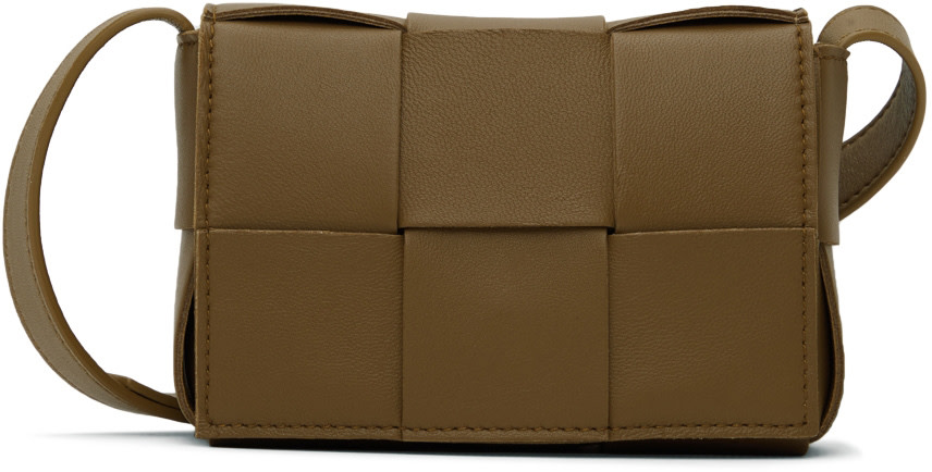 Bottega Veneta: Brown Mini Cassette Bag | SSENSE Canada