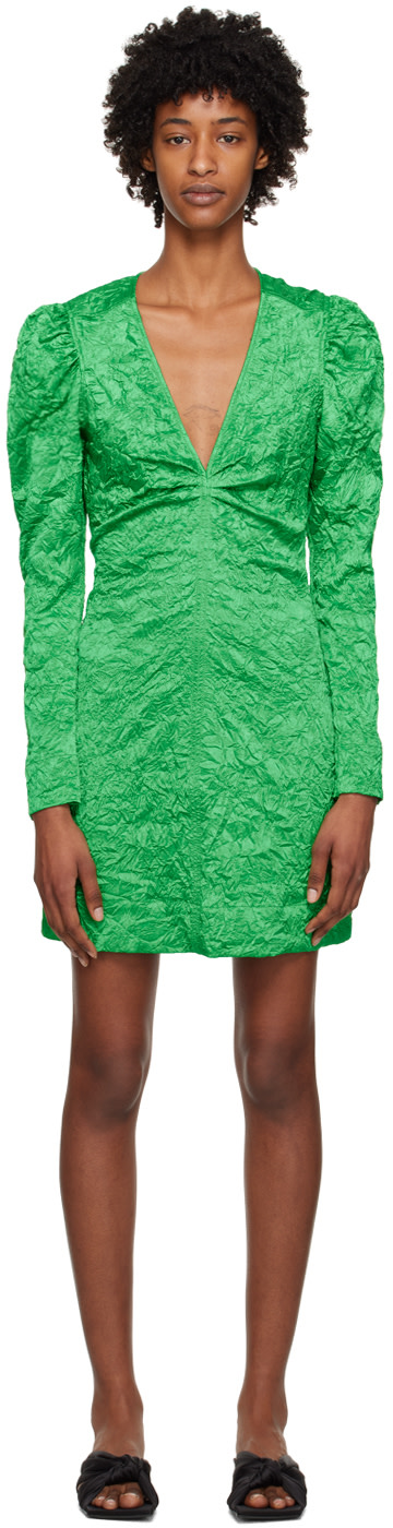green ganni dress The Kiley Denim Mini Dress main image 0