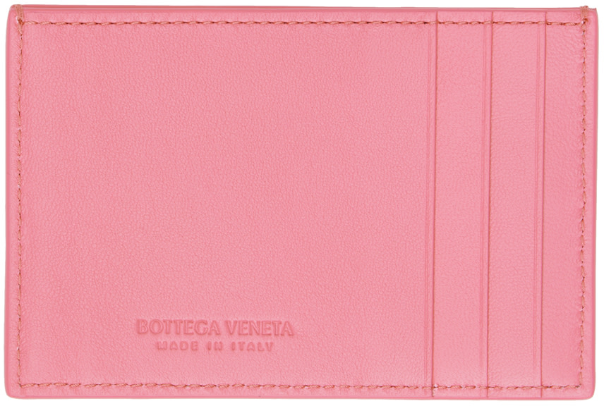 Bottega Veneta: Pink Credit Card Case | SSENSE