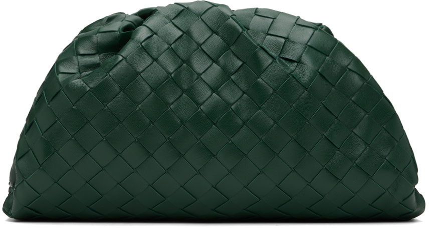 Bottega Veneta: Green Teen Pouch | SSENSE