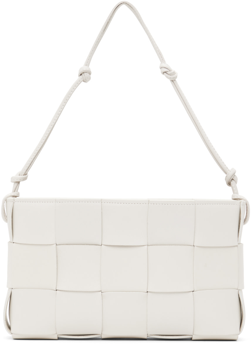 Bottega Veneta: White Cassette Pouch Bag | SSENSE