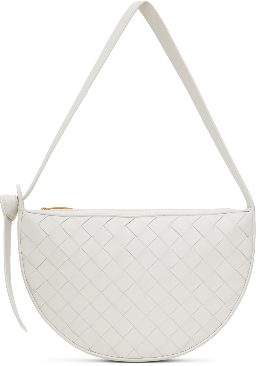 Bottega Veneta: White Mini Sunrise Bag | SSENSE