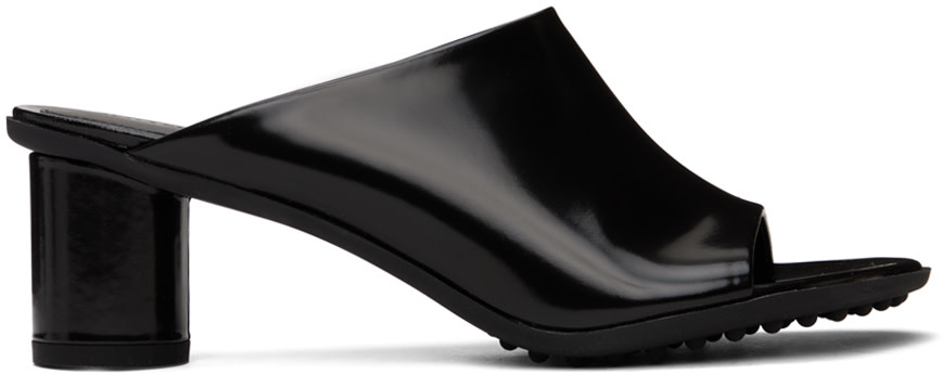 Bottega Veneta: Black Atomic Mules | SSENSE