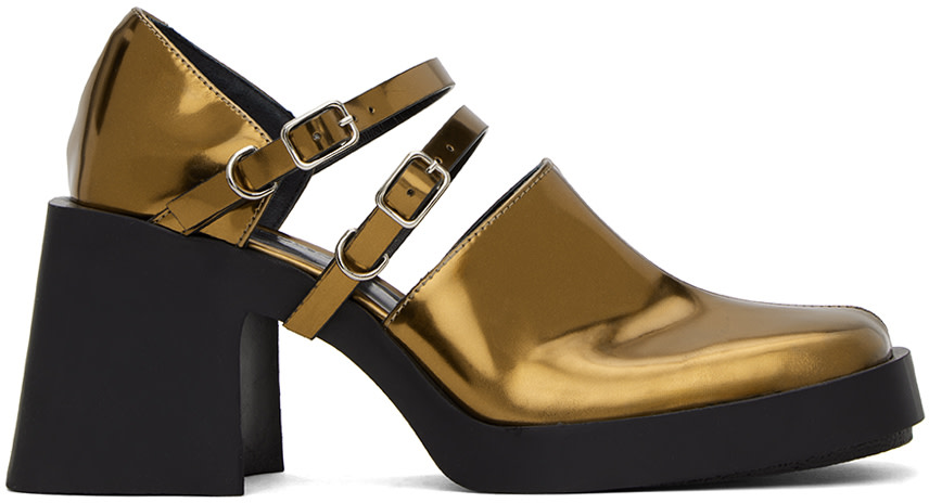 Justine Clenquet: Brown Jennie Mary-Jane Heels | SSENSE