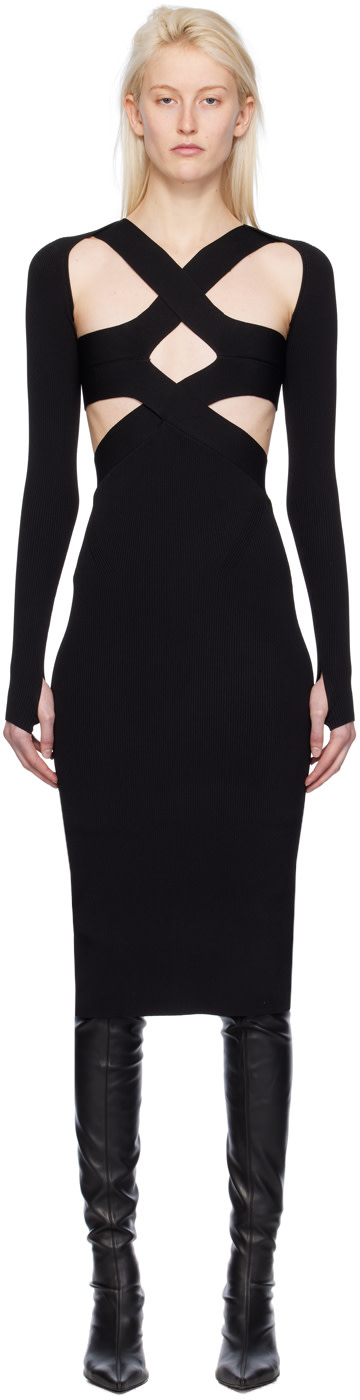 knee length dresses for ladies Dion Lee Size 6 Long Sleeve Ribbed Sculpted Dress - Luxury used Designer Dresses