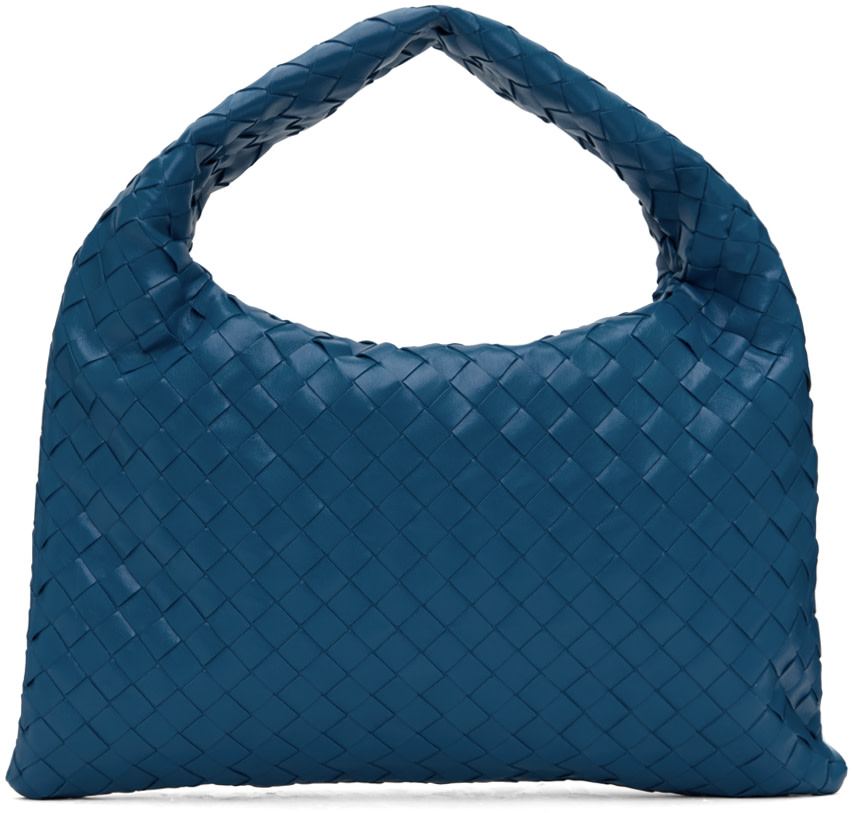 Bottega Veneta バッグ　ネイビー Bottega Veneta: Navy Small Hop Bag | SSENSE