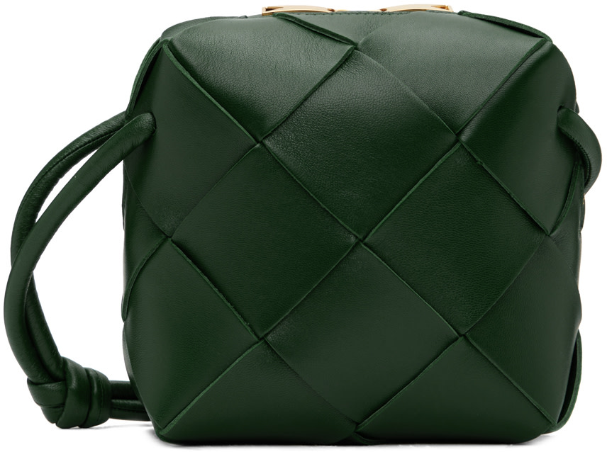 【新品】BOTTEGA VENETA ミニバッグ 緑 Bottega Veneta: Green Mini Cassette Camera Bag | SSENSE