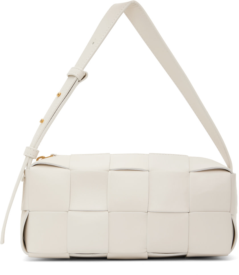 Bottega Veneta: White Small Brick Cassette Bag | SSENSE