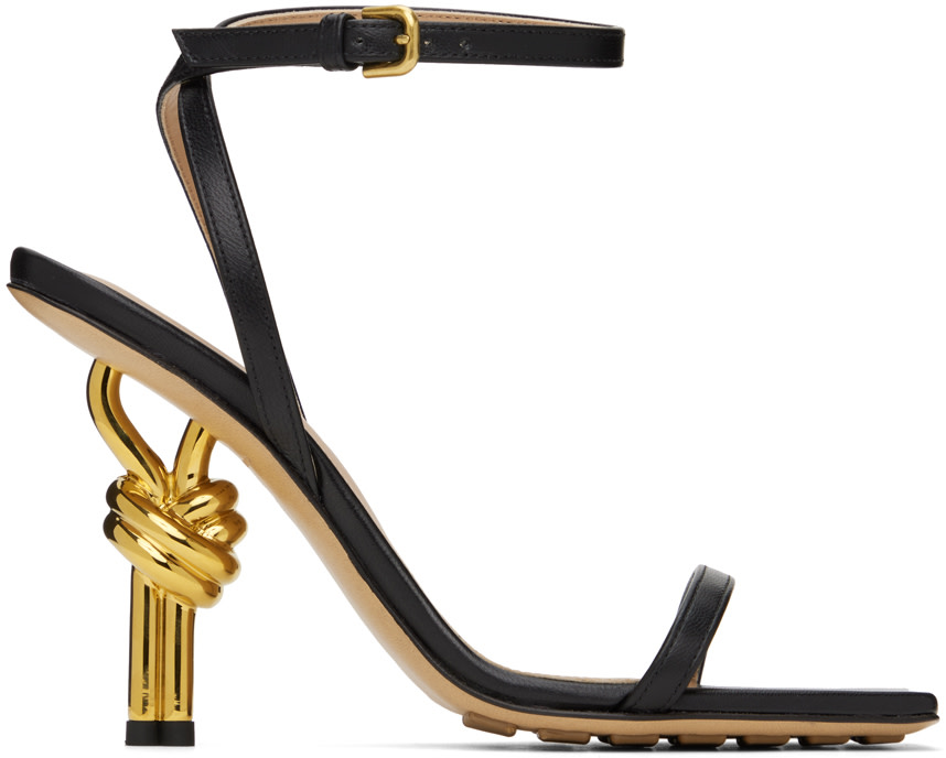 Bottega Veneta: Black Knot Sandals | SSENSE