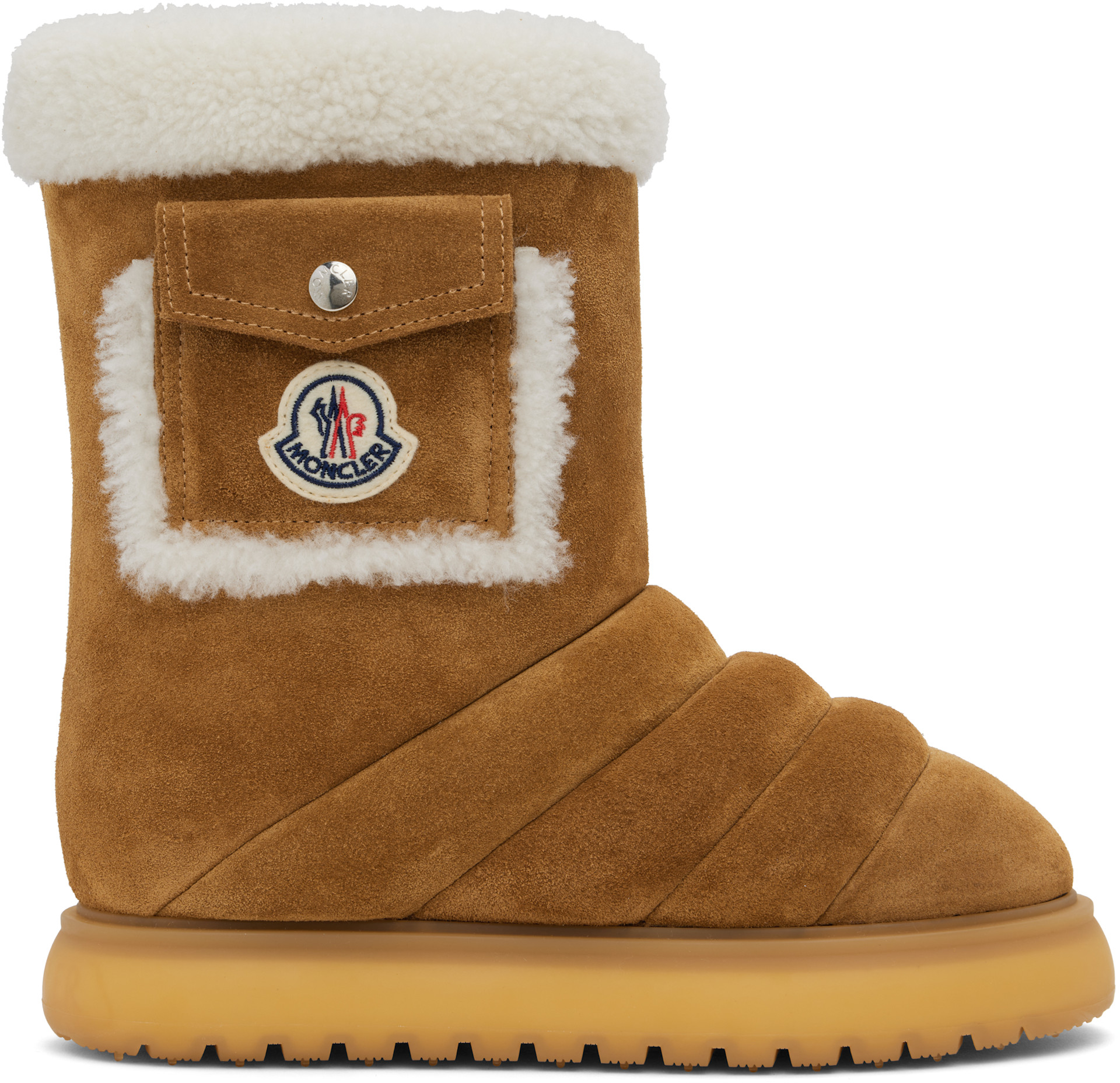 Moncler: タン Gaia ポケット ミッドカーフ スノーブーツ | SSENSE 日本