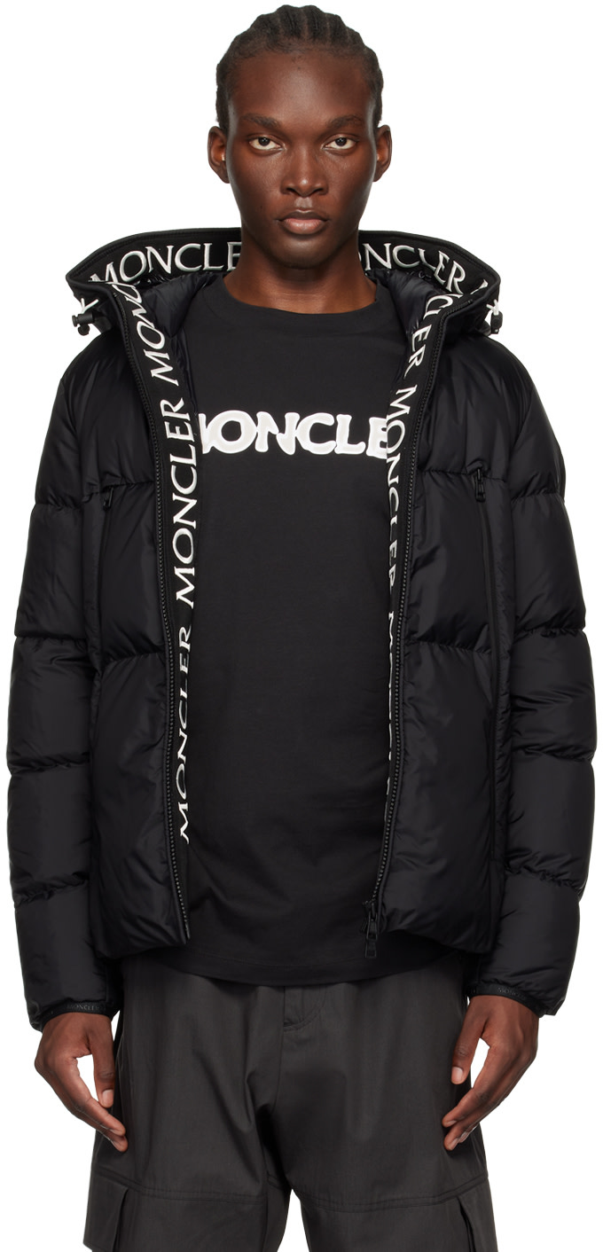 MONCLER ダウンジャケット 黒 Black Madeira Hooded Short Down Jacket - Short Down Jackets for