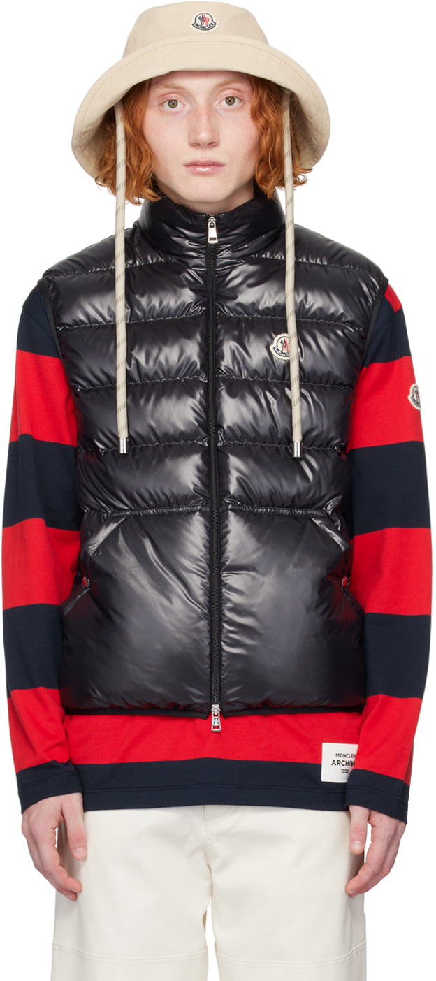 Moncler: ブラック Aube ダウンベスト | SSENSE 日本