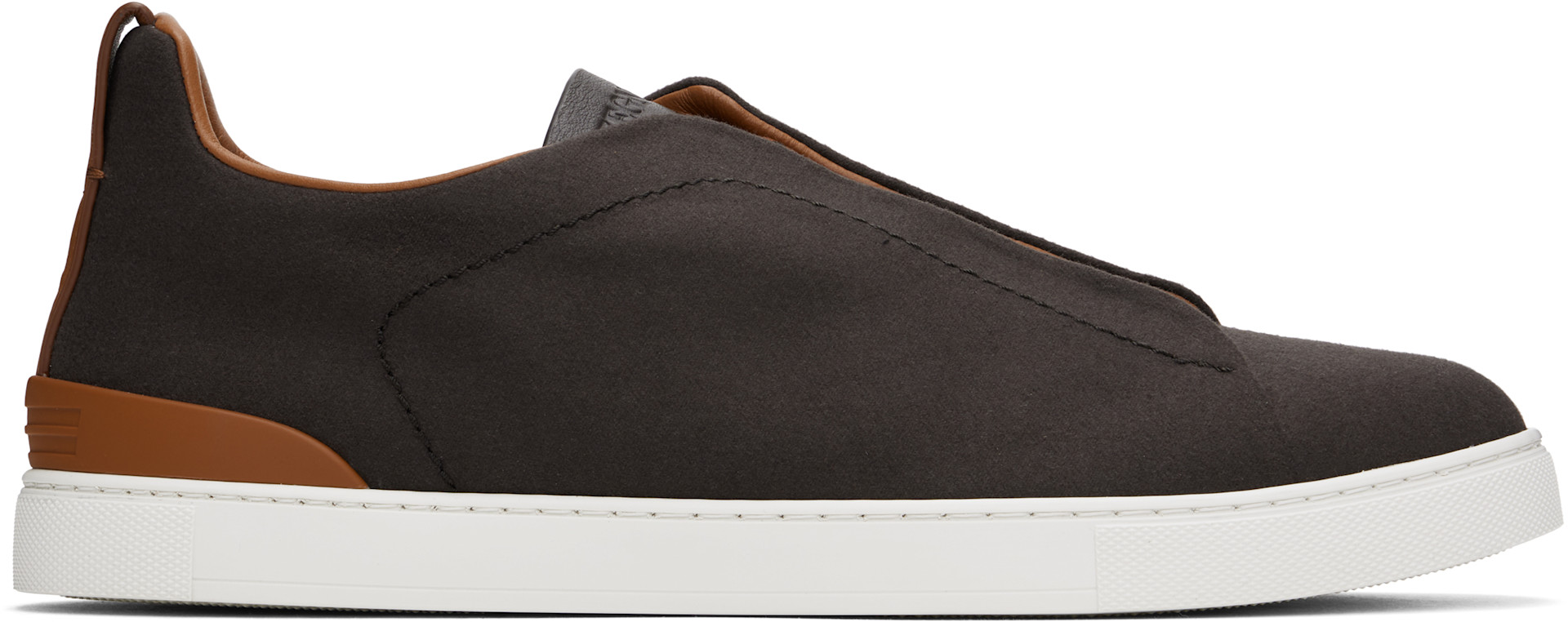 ZEGNA: Brown #UseTheExisting Triple Stitch Sneakers | SSENSE