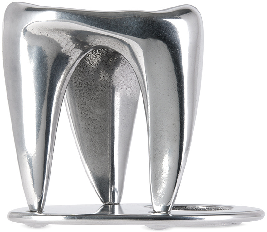 TSU LANGE YOR: Silver Hand-Cast Oil Burner | SSENSE