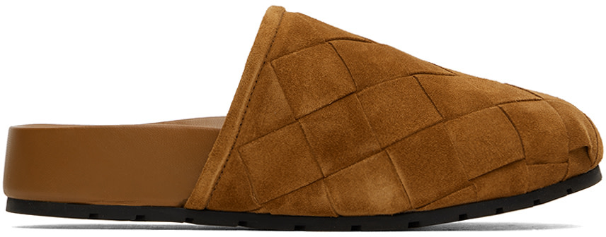 Bottega Veneta: Tan Reggie Mules | SSENSE