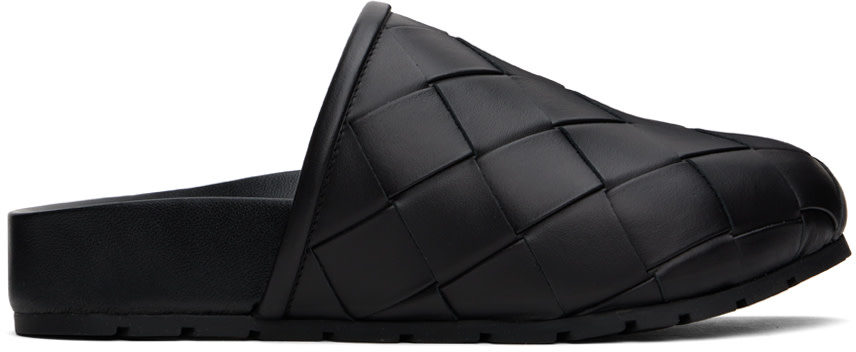 Bottega Veneta: Black Reggie Mules | SSENSE