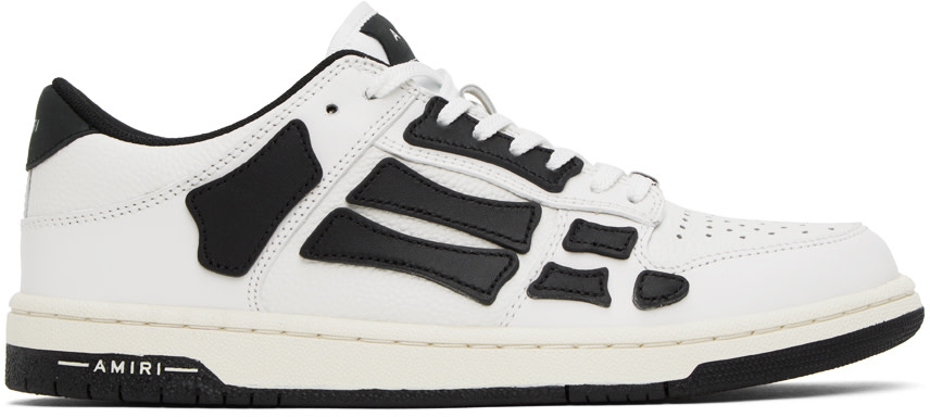 AMIRIスニーカーシューズSneakers Skel-top Low White AMIRI: White & Black Skel Top Low Sneakers | SSENSE