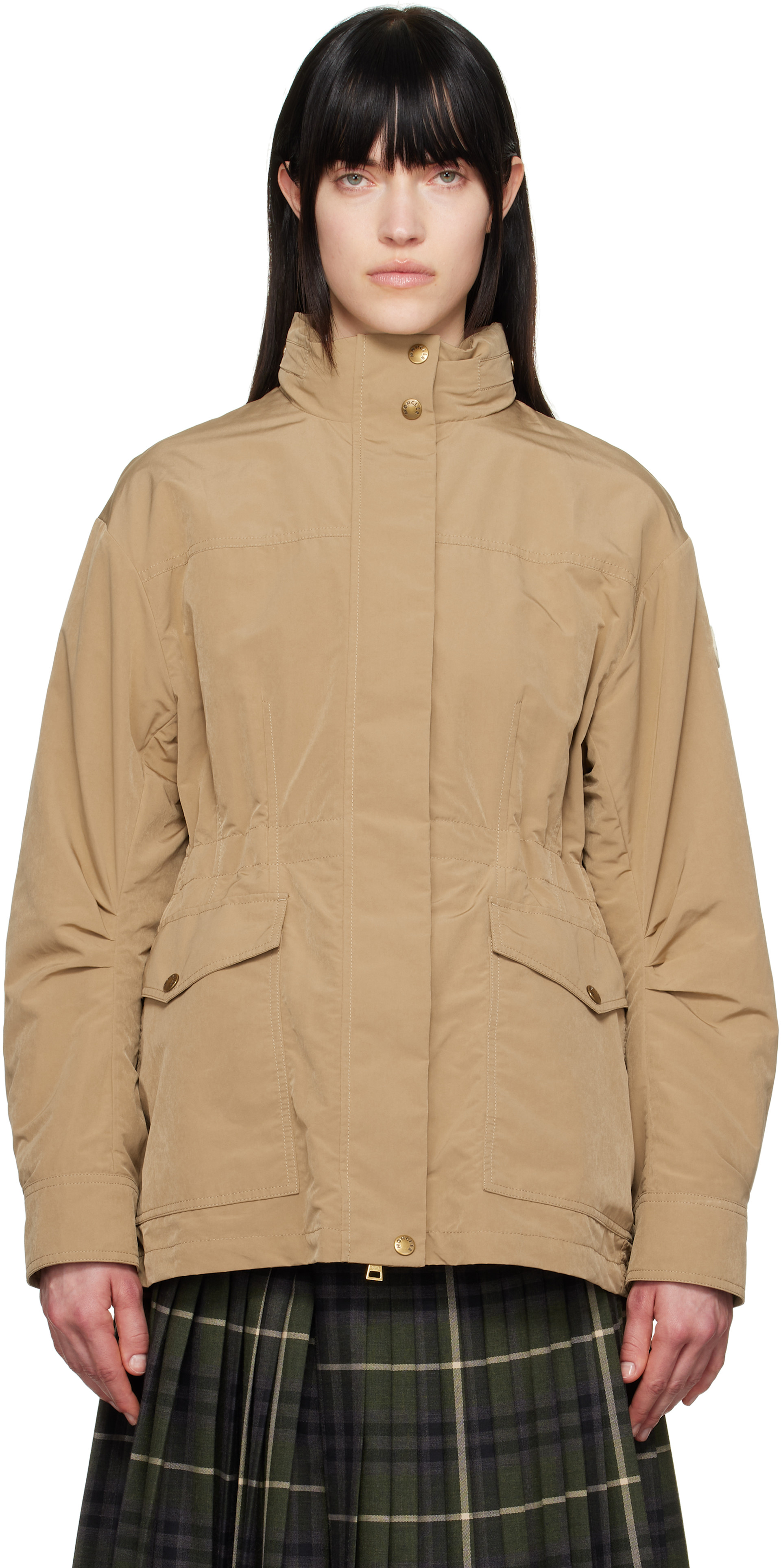 Moncler: Beige Nades Short Jacket | SSENSE