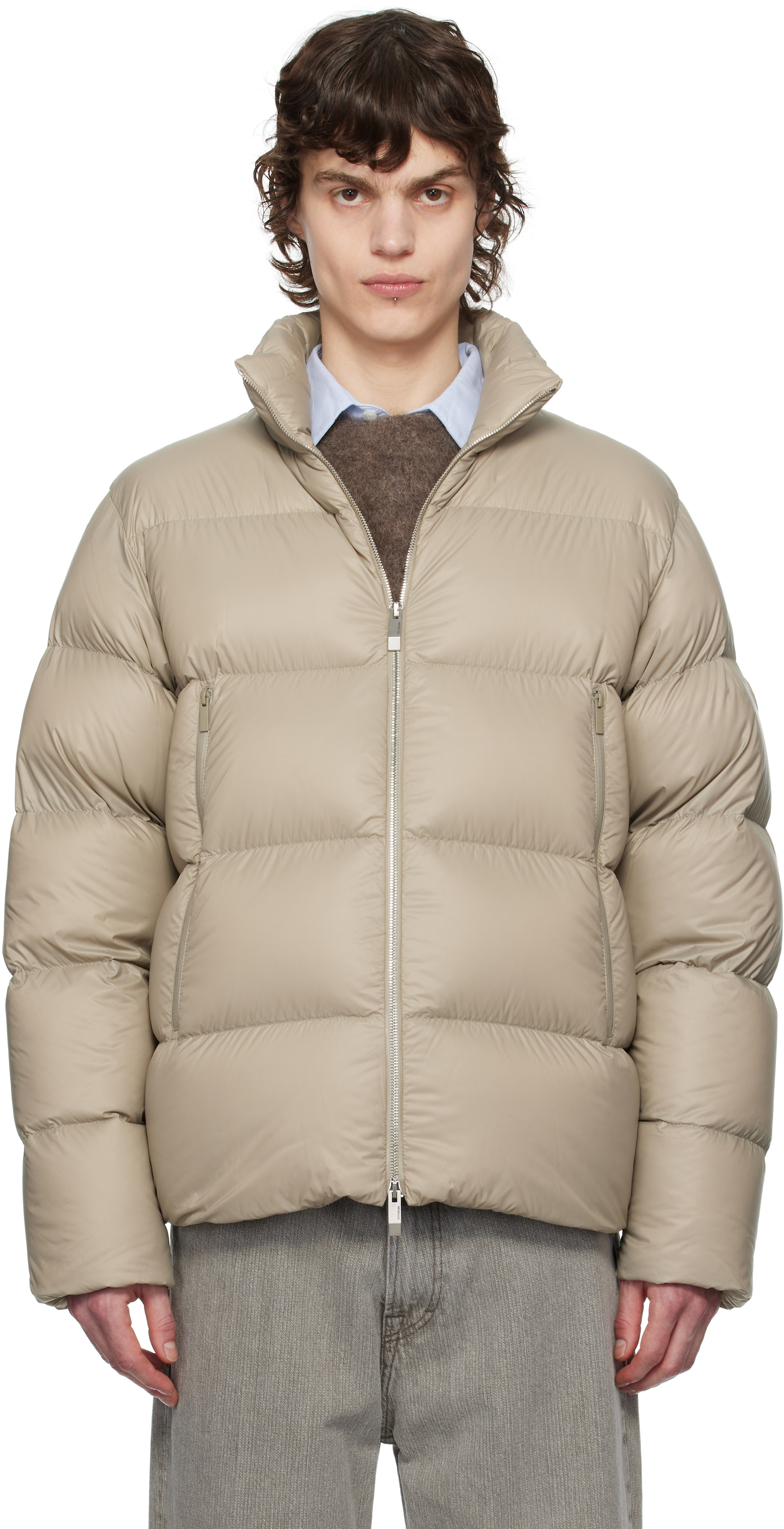 断捨離のため9800円まで値下げ！MONCLER ベージュ ダウンフード付き Moncler: ベージュ Tarn ダウンジャケット | SSENSE 日本