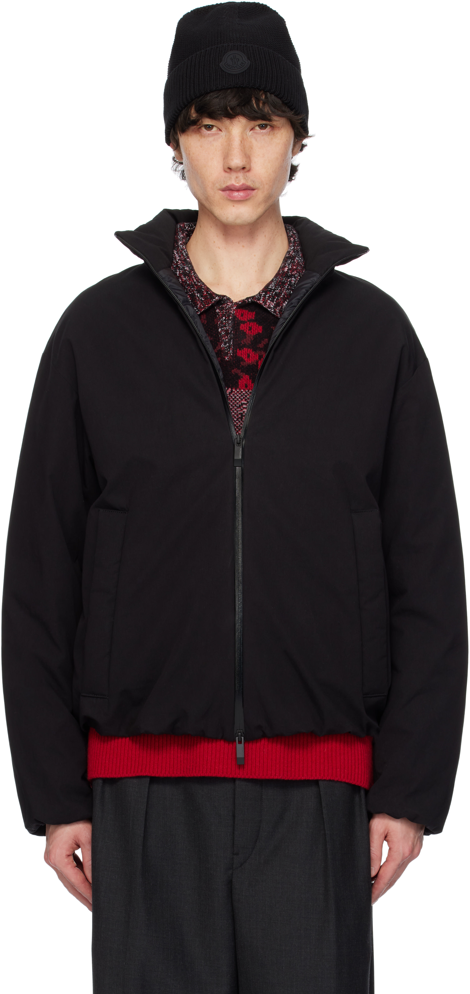 Moncler: Black Nibles Down Jacket | SSENSE