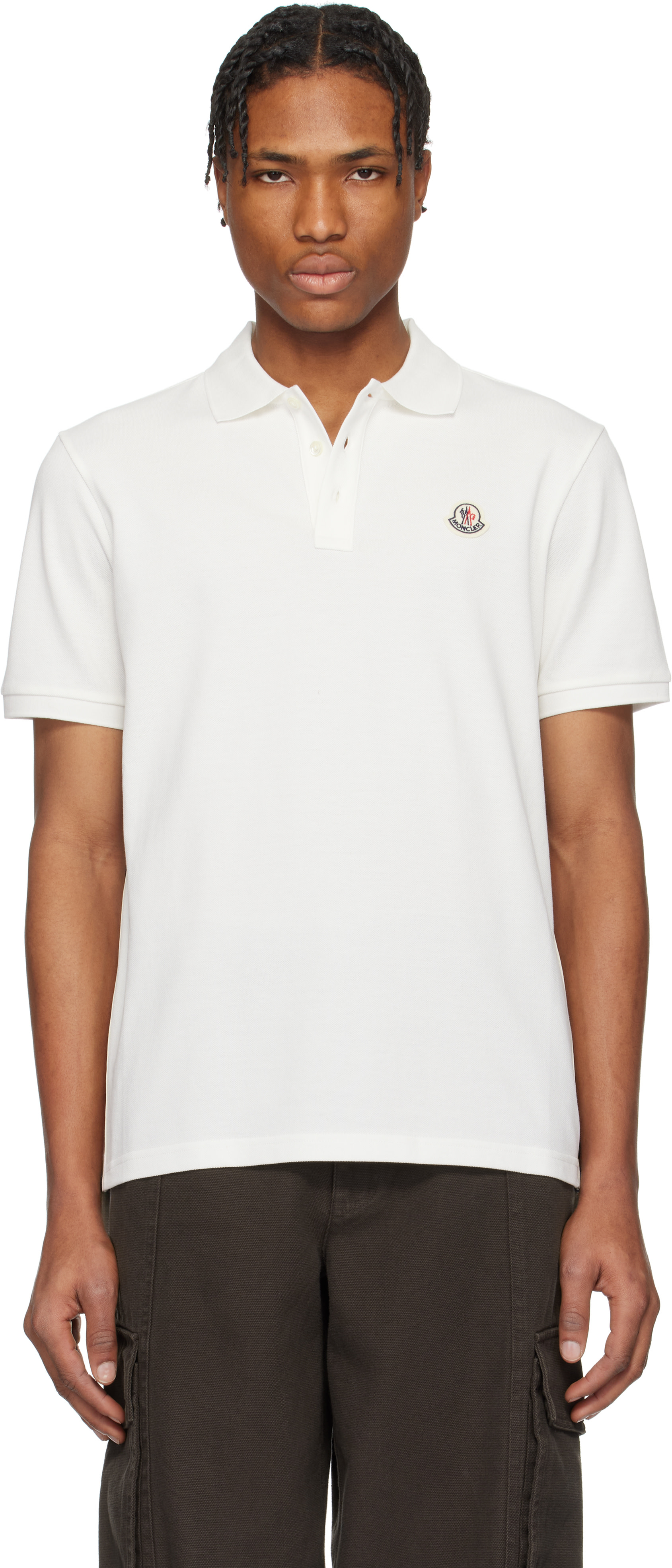 Moncler: White Archivio SS Polo | SSENSE Canada