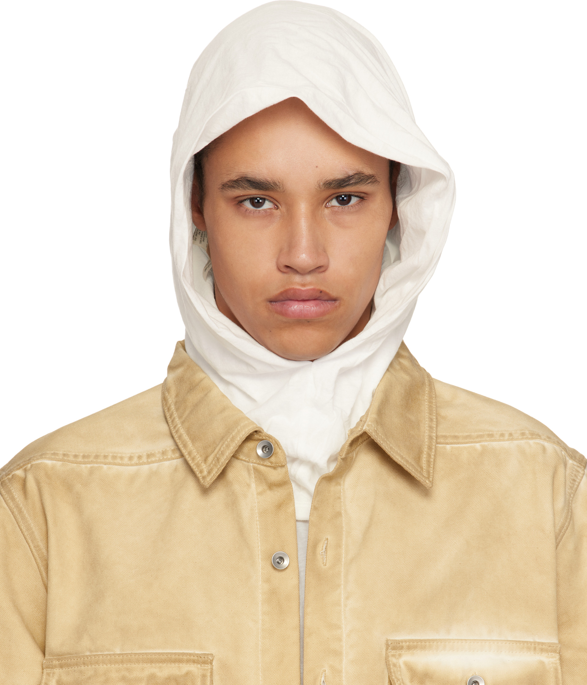 Rick Owens DRKSHDW: オフホワイト Hollywood Grace フード | SSENSE 日本