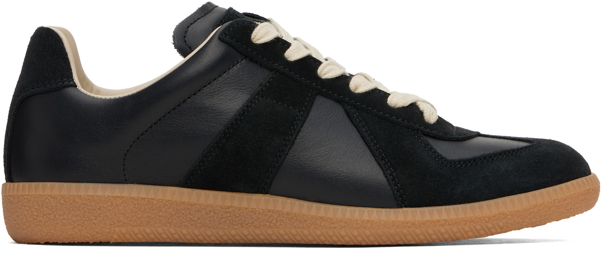 Maison Margiela: Black Replica Sneakers | SSENSE