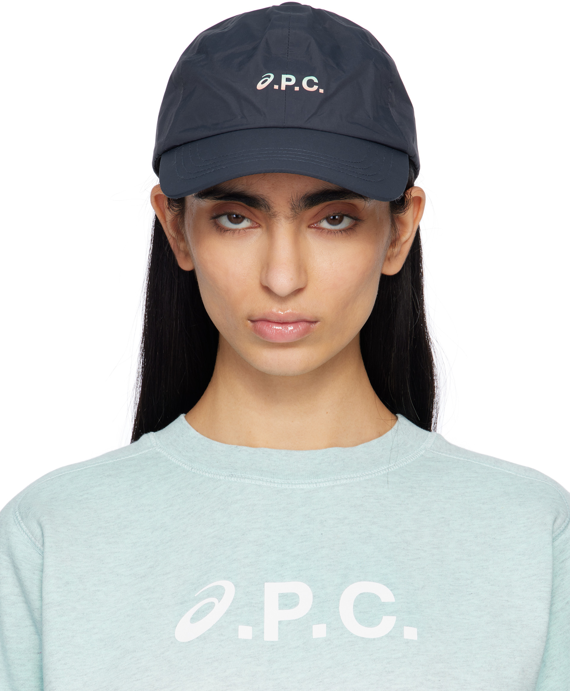 未使用級✨A.P.C. ベースボールキャップ A.P.C.: ネイビー ASICSエディション Charlie ベースボールキャップ