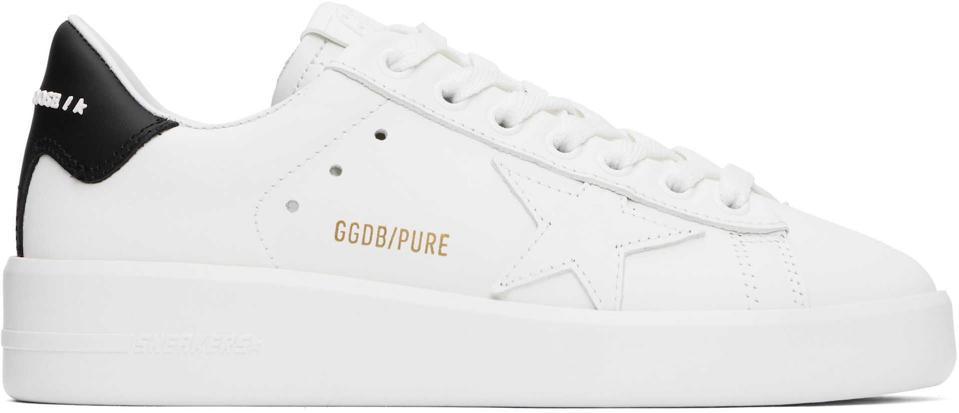 Golden Goose: White Purestar Sneakers | SSENSE