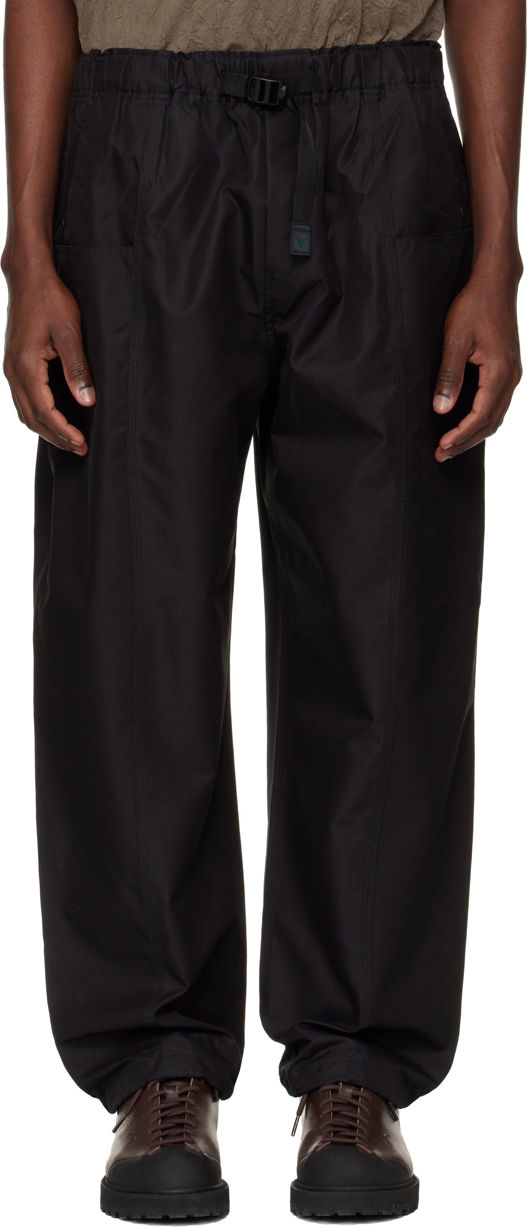 South2 West8: Black Belted C.S. Trousers | SSENSE South2 West8: Black Belted C.S. Trousers | SSENSE